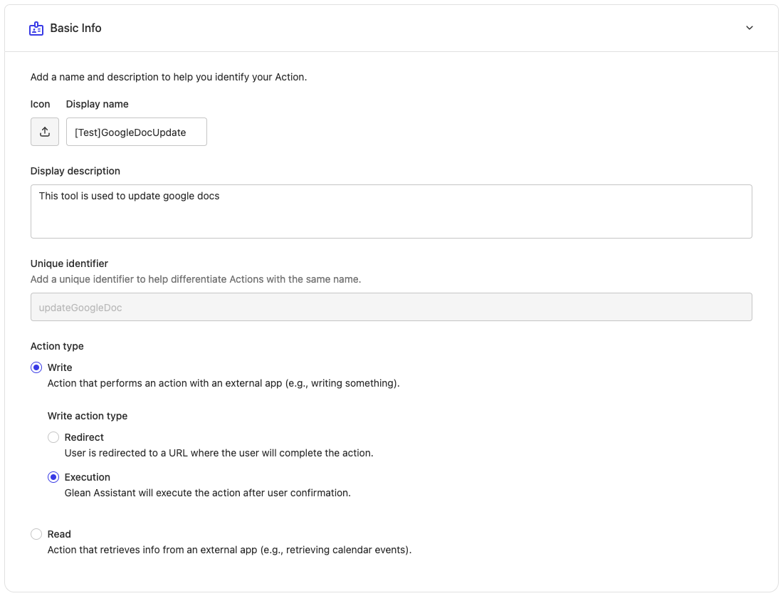 Basic Info Dialog Box